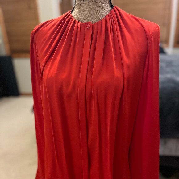 Hugo Boss Red Silk Blouse - Picture 1 of 4